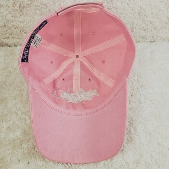 BAD TO THE BONE Get Reel Get Fish Pink Womens Baseball Cap Hat Adjustable Strap - Picture 8 of 10